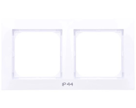 IMPRESJA Ramka podwójna do łączników IP44 biała RH-2Y/00