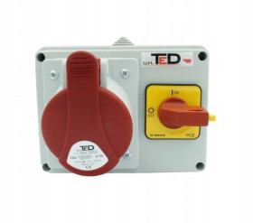 Rozdzielnica budowlana 32A/5P + Wyłącznik 0-1 06.306