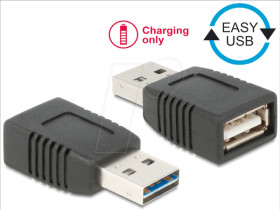 65965 Adapter USB 2.0-A male > USB 2.0-A female charging only