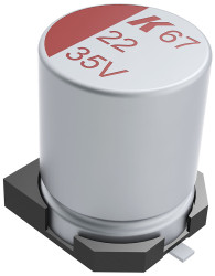 Kondensator 100μF ±20% 35V dc SMD 29mΩ KEMET