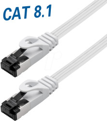 TI 55-1 Patch cable, Cat.8.1, U/FTP, flexible, 1 m, white