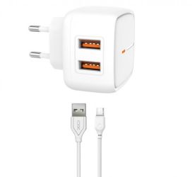 LAD.SIEC.-KAB.USB MICRO 2,4AX2USB