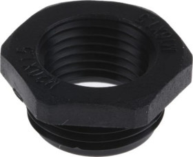 Adapter do dławnic kablowych, M20 → M16, materiał: Nylon 66, kolor: Czarny, RS PRO