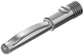 4 mm panel plug, screw connection, 1.5 mm², mounting Ø 2.5 mm, CAT O, silver, 930581000