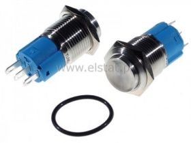 Przycisk chwilowy 16mm wyst. stal 230V