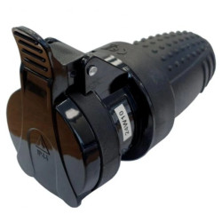 Gniazdo gumowe 2P+Z IP44 250V~ 16 A 3680W 50Hz z klapką 24017