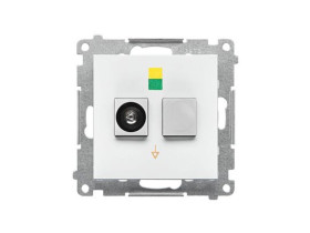 SIMON 55 Gniazdo ekwipotencjalne pojedyncze biały mat TGEK1.01/111 KONTAKT SIMON