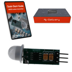 SR505 Mini PIR Motion Sensor 4.5–20V – Infrared IR Sensor Module for Arduino, 100° Detection, 4m Range, Compact Motion Detector,