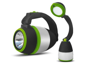 Lampa LED 3w1 Maclean, kempingowa, biurkowa, latarka, 1W, 60-200lm, Cold White 6000K, 18650 1500mAh, funkcja powerbanku MCE298