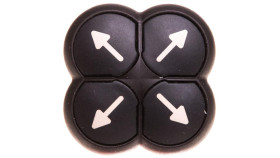 Napęd Przycisku 4-Ro Pozycyjny Czarny /Strzałki/ Z Samopowrotem M22s-Di4-S-X7...