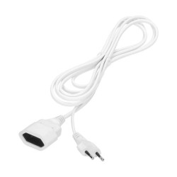 Przedłużacz domowy jednogniazdowy płaski, 1x2P, 3m,kabel PVC H03VV-F 2x0,75mm2, 230VAC,OR-AE-13195/3M