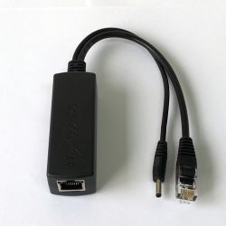 5V 2.4A POE SPLITTER with 3.5mm OD/1.35mm ID Barrel DC jack