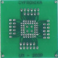 UM-202P Płytka uniwersalna, wymiary: 65 mm x 65 mm pod podstawkę PLCC-44, RoHS