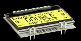 Wyświetlacz monochromatyczny LCD, , podświetlanie LED, Display Visions