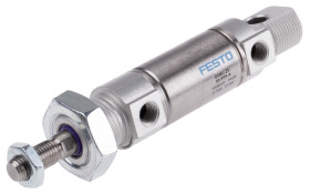 Siłownik pneumatyczny skok: 10mm Festo Ø 25mm dwustronnego działania Action 151.5mm z amortyzacją pneumatyczną