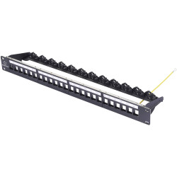 Renkforce RF-6804430 Patch panel 24 ports 483 mm Black Unequipped 1 U