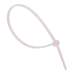 2.5mm x 160mm White Cable Tie - Pack of 100