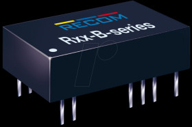 R12-100B DC/DC converter Rxx-B, 10-14 Vin, single, 50-135 Vout, 5 W, DIP