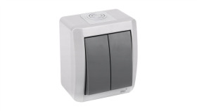 Włącznik Światła Natynkowy Łącznik Podwójny Do Światła Ip54 Nora 4/M/21550020203