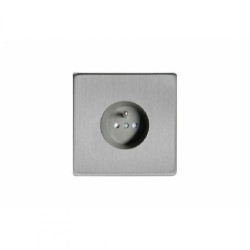 Varilight gniazdo pojedyncze stal szczotkowana ze stykiem kołkowym bez kołnierza STEEL