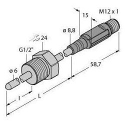 Turck 9910735 TTM150C-206A-G1/2-LI6-H1140-L050-50/150C Czujnik temperatury