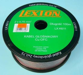 Cu-OFC 2x0,75 BEZTLEN.PRZEWÓD LEXTON