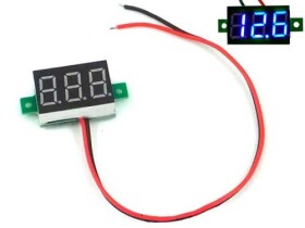 Woltomierz panelowy LED 2,5V-30V, niebieski