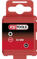 Bit krzyżakowy PZ 1 KS Tools 911.2229 9112229 niklowany E 6.3 5 szt.