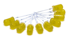 Opencircuit Yellow 3mm diffuse LED - 10 pieces
