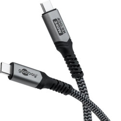 Kabel USB-C z tekstylną osłoną, USB4, 240 W, 40 Gbit/s, Power Delivery 74210 /0,5m/