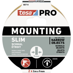 tesa 66714-00000-00 Mounting PRO Tape 2pcs 10m x 9mm strong adhesive