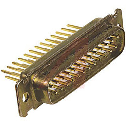 Złącze D-Sub 25-pinowe Męski Kąt prosty Montaż na panelu Złocenie na niklu