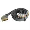 Przyłącze SCART wtyk - 6xRCA wtyk 2.5m Gold - HQSS