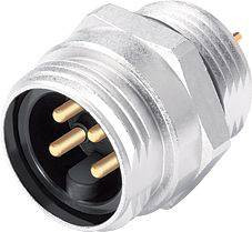 binder 09 2451 330 05-20 złącze męskie z kołnierzem Seria: 820 Łączna ilość styków: 5 + PE 1 szt.