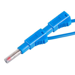 Przewód pomiarowy PPS450-BU 1m 2x Banan, Niebieski bezp.4mm 19A Cat II
