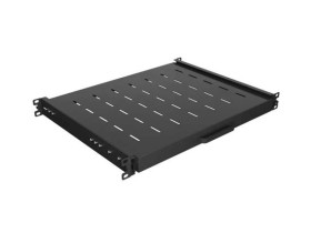 Wysuwana półka do szaf rack 19 350mm czarna lanberg (1u/445x350mm udźwig do 35kg, montaż 4punktowy) AK-1020-B