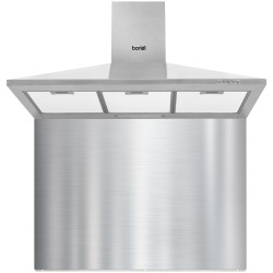 Baridi DH211 Cooker Hood with Carbon Filters &amp; Splashback 90cm - Stainless Steel