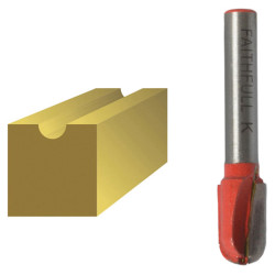 Faithfull FAIRB62 Router Bit TCT Radius 5.0 x 18mm 1/4in Shank