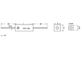 Wirewound Resistor, 220 Ω, 17 W, ±10