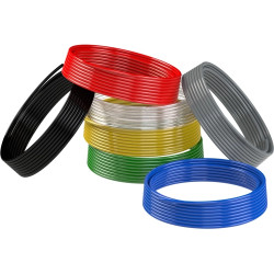 Compressed air hose, 4 x 1 mm, black, L 25 m, 49 bar, PA, for pneumatics, hydraulics and other supply lines, 194143