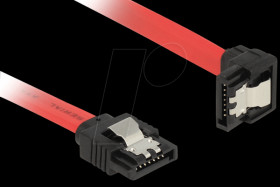 83977 SATA 6 Gb/s male&gt;male downw. ang. 20 cm red