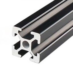 2020 Black Anodized Aluminum Profile - 1000mm