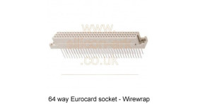 64-way Eurocard socket DIN41612 wirewrap (RS471-468) - RS Components