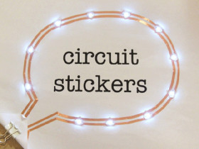 Circuit Sticker Starter Kit with English Sketchbook - Peel-and-stick Electronics for Crafting Circuits