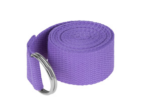 Pasek do jogi, taśma do ćwiczeń, fioletowa, REBEL ACTIVE