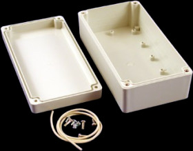 PC enclosure, (L x W x H) 165 x 85 x 55 mm, light gray (RAL 7035), IP65, RP1170