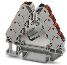 Potential distributor, push-in connection, 0.14-2.5 mm², 2 pole, 17.5 A, 4 kV, gray, 3270222