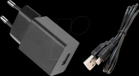 HNP07-USBV2-SET1 USB charger, 5 V, 1.4 A, USB-A, with Micro-USB cable