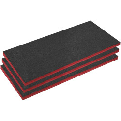 Sealey SFPK50R Easy Peel Shadow Foam&#xAE; Red/Black 50mm - Pack of 3