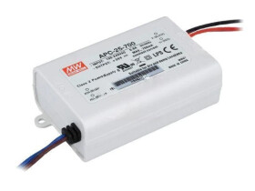 Zasilacz impulsowy, LED, 25,2W, 0,7A, 90...264VAC, 11...36VDC APC-25-700